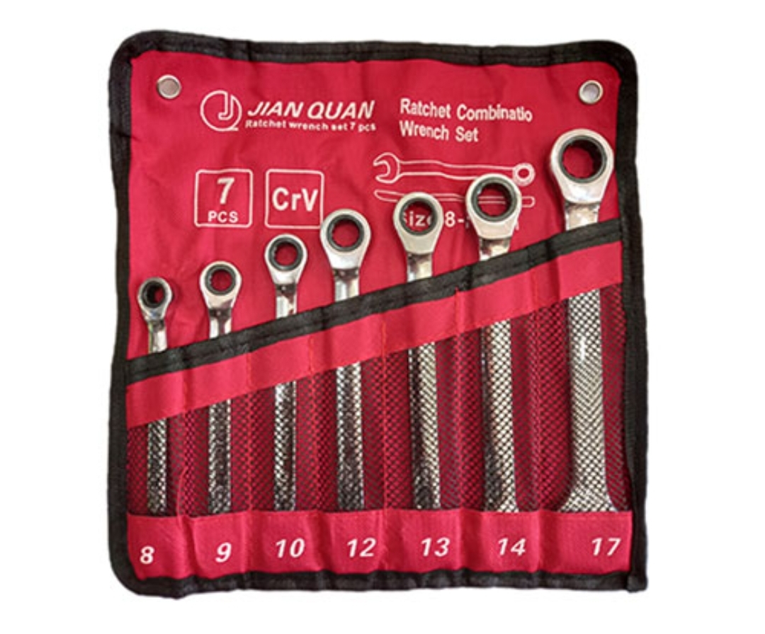 ست آچار یکسر جغجغه ای 7 عددی